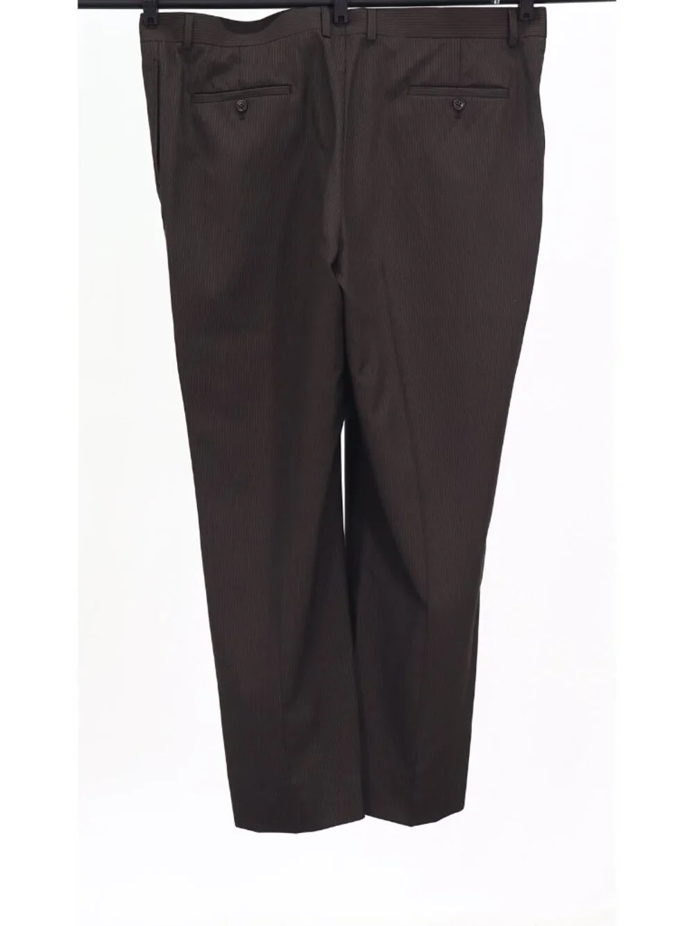 Pronto Uomo 48L 42x30 Brown Full Suit 2-Button Stripe R936